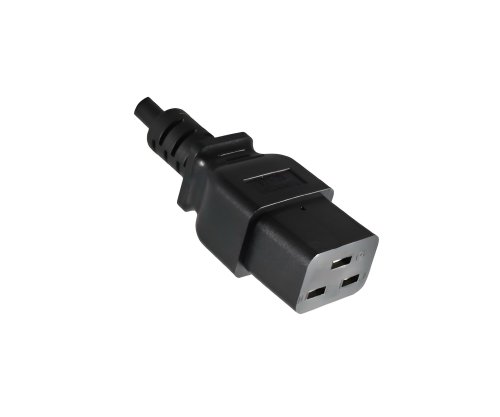 DINIC Kaltgerätekabel C19 auf C20, 1,5mm², 16A Verlängerung, schwarz